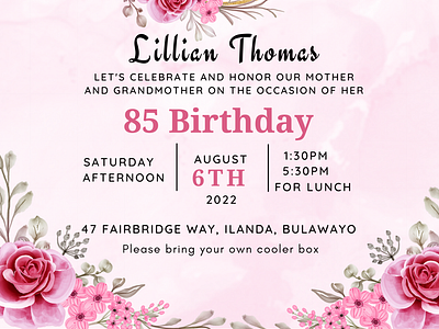 Birthday Invitation Card