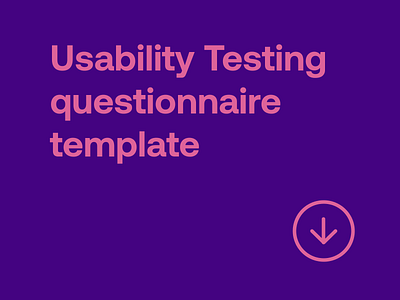 Usability testing questionnaire template