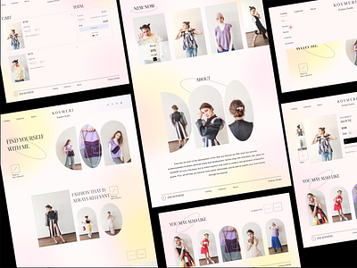 Concept for the Fashion Studio KOVMERI branding design typography ui ux web website