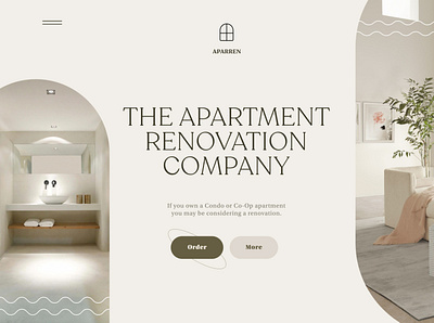 Web design concept renovation design the apartment design ui ux web design