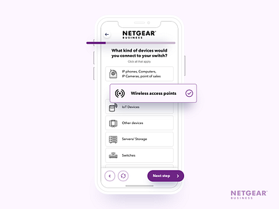 📱Netgear wizard app design devices form interaction interface mobile ui ux wireless wizard