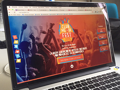 Club Media Fest 2015 fest interface layout live music social ui ux video web youtube youtubers