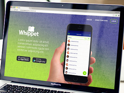 Whippet Landing app design ios iphone landing layout ui user experience user interface ux web