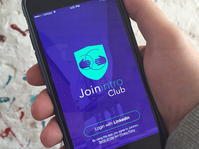 Join Intro Club app app clean club design interface ios iphone linkedin shield startup ui ux