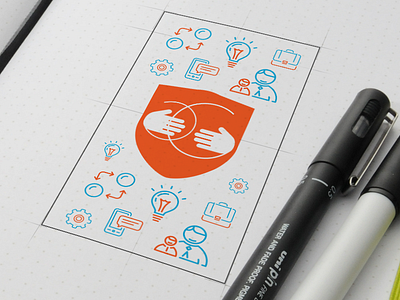 Join-Intro Club app club design ios iphone logo orange shield startup ui ux vector