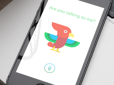 Talking Parrot app app clean interface ios iphone6 parrot startup talk ui ux