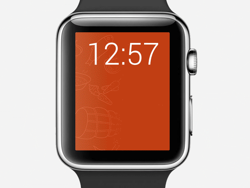 Lunch Time Alarm alarm animation apple gif lunch notification ui vector watch