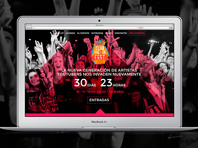 --Club Media Fest 2015-- design event fest interface lineup onepage ui ux youtuber