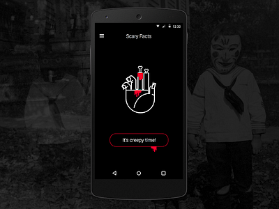 It´s creepy time! android app black creepy facts fear nexus story terror ui ux