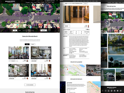 Miranda Bosch - Real Estate & Art. black broker design house invision property real estate sketch ui ux web withe