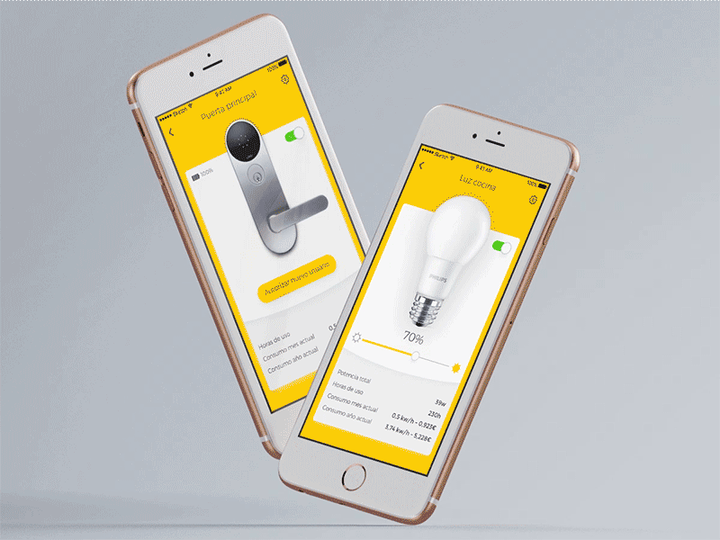 SmartHome App alarm animation app domotica doors innovation iot lights smarthome tech ui