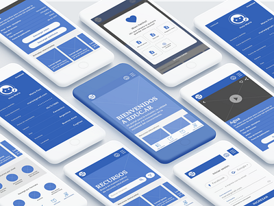 Some wireframes for the new Educ.ar app blueprint college education ios school university ux wireframe
