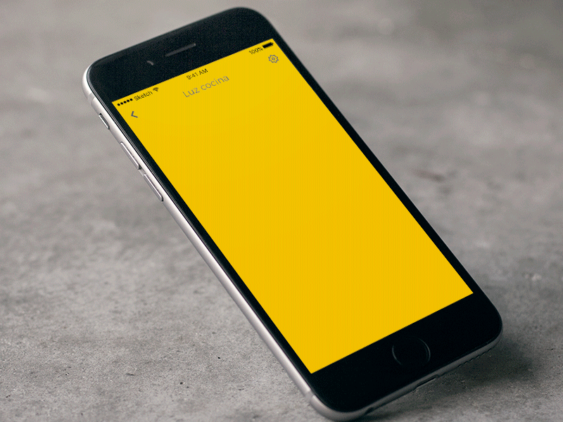 Smart Home app - WIP animation app design domotica gif lights prototype smarthome tech ui yellow