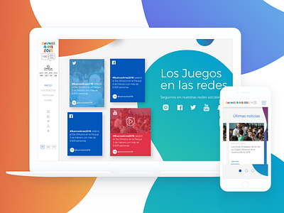 Buenos Aires 2018 Youth Olympic Games website buenosaires degrade games olympic ui ux web youth