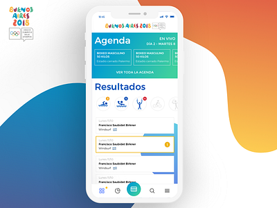 YOG 2018 - Buenos Aires 2018 Youth Olympic Games 2018 agenda buenos aires games gradient mobile olympic sports ui ux young
