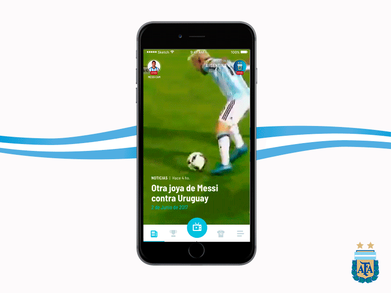 ⚽️📲AFA - Official app afa app argentina fifaworldcup futbol messi soccer team ui ux