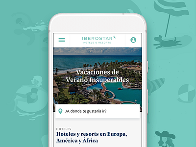 WIP - Progressive web app europa hotels journey pwa resorts summer travel ui ux vacations