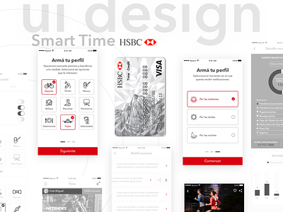 📲💳 Smart Time - HSBC Bank app bank credit card design fintech interface ios mobile rewards smart ux
