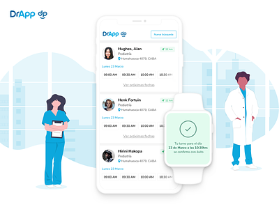 👨🏻‍⚕️📱DrApp appointment design doctor doctor appointment iwatch list medical notification results search ux webapp