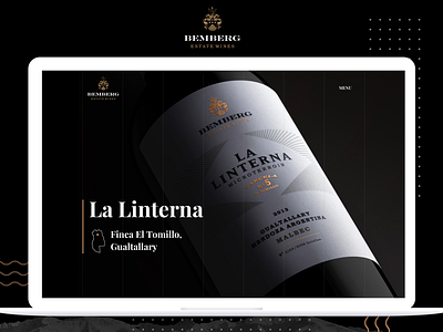 🍷🍇Bemberg Estate Wines argentina black bottle dark ui design interface ui ux vino winery wines