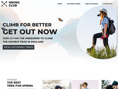 Hiking Website branding ui design ui kit uiux web design