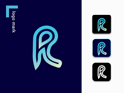 modern (letter r + location) logo mark