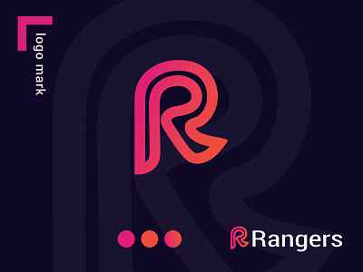Modern R letter logo mark