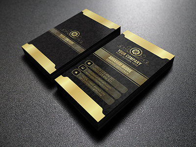 Royal Business Card business card business card designer creative creative business card elegant business card gold gold dark gold business card illustrator format logo retro business card retro logo