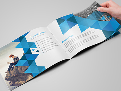 A5 Business Brochure/Catalog 12 pages clean brochure a5 abstract brochure blue brochure product professional project typography