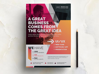 Agency Flyer abstract flyer advertisement agency agency flyer agent business clean corporate corporate flyer creative creative flyer design meetup editable flyer template illustrator flyer marketing multipurpose multipurpose flyer uiux event ux event