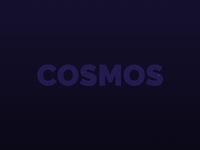 Cosmos animation keyframes moving purple space stars text typography