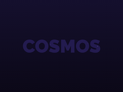 Cosmos animation keyframes moving purple space stars text typography