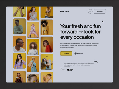 Concept - Fashion consulting agency app digital product fashion hero homepage saas ui ux webdesign webflow