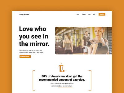 Gym Website Design — Homepage Hero design gym hero homepage web design