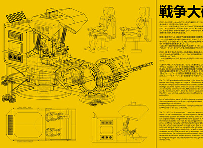 ZU-23 REDESIGN 3d art design graphicdesign illustration illustrator industrial industrialdesign modelling photoshop product