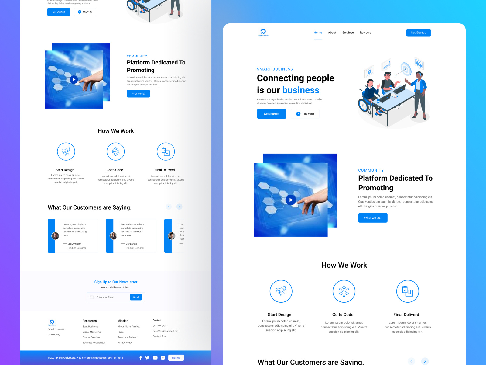 Digital Agency Landing page by Md. Maksedur rahman on Dribbble