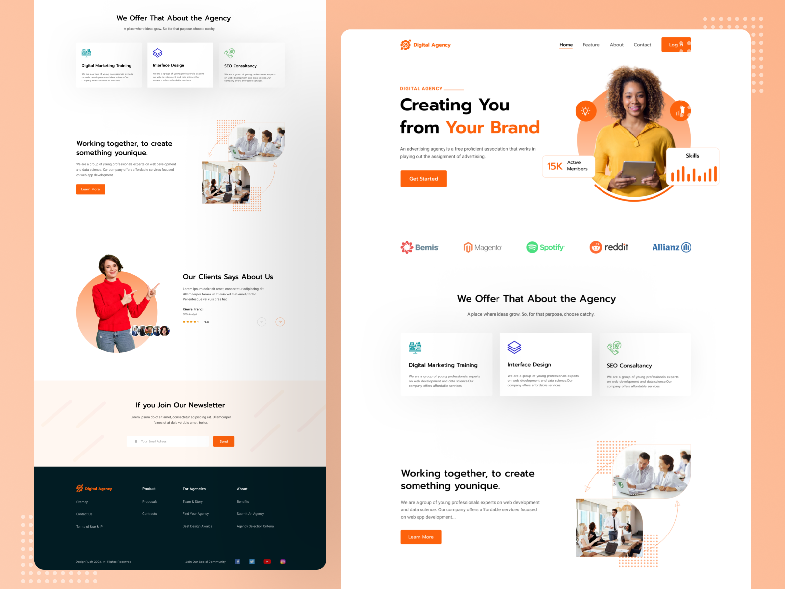 Digital Agency Landing Page Design by Md. Maksedur rahman on Dribbble