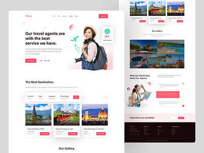 Travel Agency Landing Page.