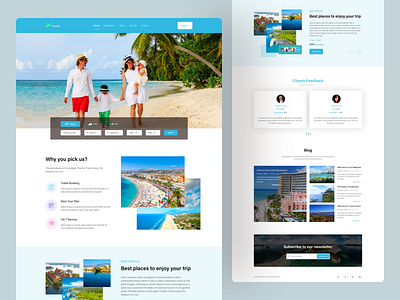 Travel Landing Page Design