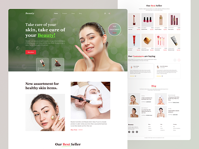 Cosmetics Ecommerce Website UI Design.
