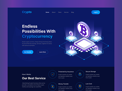 Cryptocurrncy ~ Header Exploration bitcoin blockchain blockchain landingpage coins crypto crypto landing page crypto wallet crypto web crypto website cryptocurency web cryptocurrency design finance header homepage invest nft user interface web website