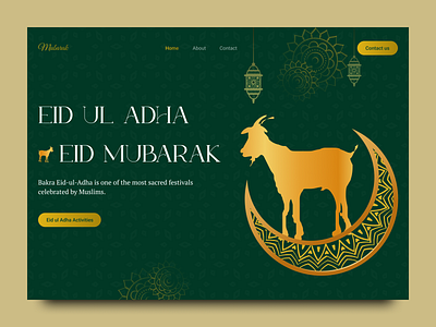 Eid ul-Adha Mubarak Website Header Exploration