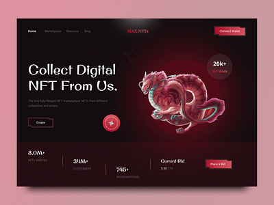 NFT Marketplace Header