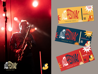 Jazz Festival Tickets with Photo Layout