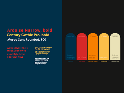 Font and Color Brand Guidelines for Jazz Festival Brand brand design branding and identity brandingconcept brandingdesigner colorpalette colorscheme design festivals fonts fonts collection logo minimal typography vector