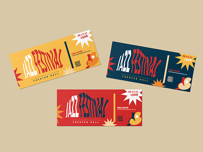 First View of Jazz Festival Tickets Design