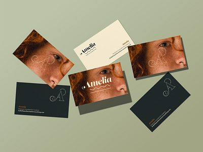 First View of Business Cards Design- Amelia Project brand design branding branding agency branding and identity branding design brandingconcept brandingdesign brandingdesigner brandingidentity business card design business cards businesscard design logo minimal vector