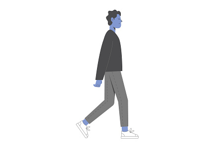 Man walking illustration man people