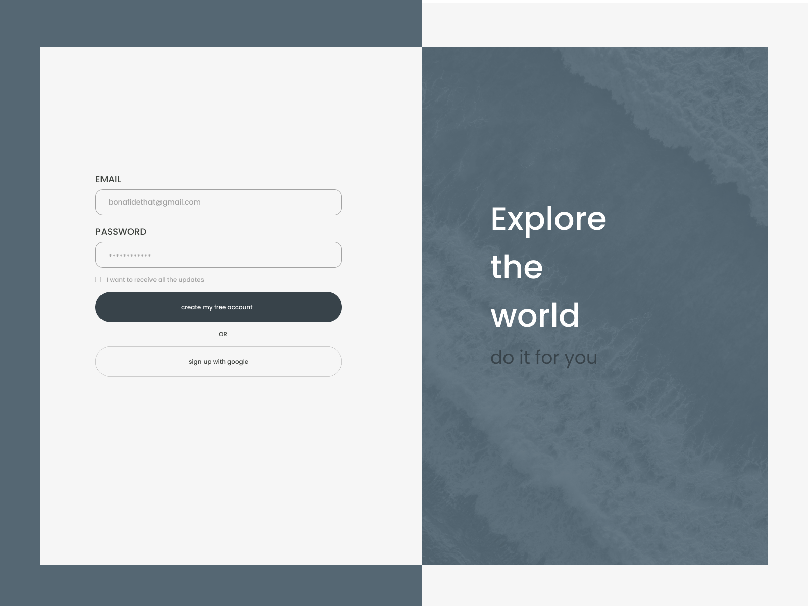 TRAVEL LOGIN UI by RKJ on Dribbble