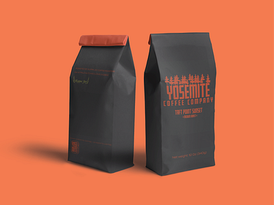 Yosemite Coffee Company Bags bag branding coffee design experience graphic design illustration logo national park trees vector